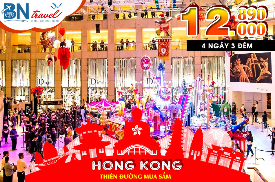 THIÊN ĐƯỜNG MUA SẮM : HONG KONG – 1 NGÀY TỰ DO – 4 Ngày 3 Đêm
