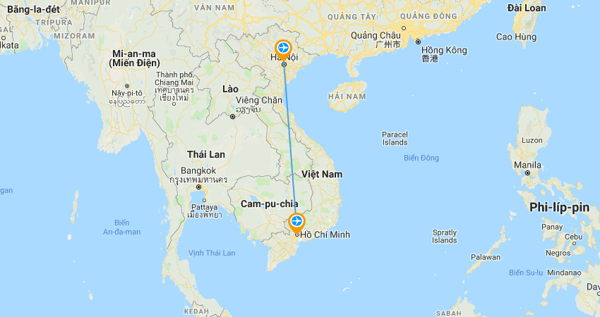 vé máy cất cánh kể từ TP HCM lên đường Hà Thành bao nhiêu